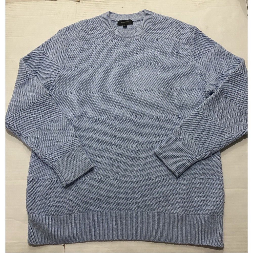 Banana Republic Textured Chevron Crewneck Sweater Wool Blend. NWOT. Large